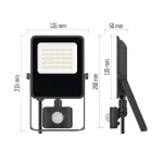 EMOS ZS2933, EMOS VISIO LED reflektor 30 W mozgásérzékelővel IP54 term. fehér