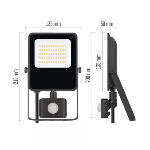 EMOS ZS2933, EMOS VISIO LED reflektor 30 W mozgásérzékelővel IP54 term. fehér