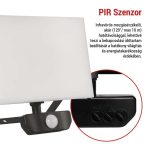 EMOS ZS2942, LED-es reflektor TAMBO mozgásérzékelővel, 50 W, 5000 lm, fekete