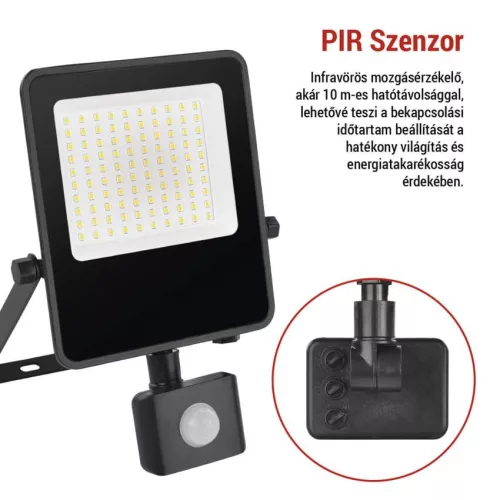 EMOS ZS2943, EMOS VISIO LED reflektor 50 W mozgásérzékelővel IP54 term. fehér