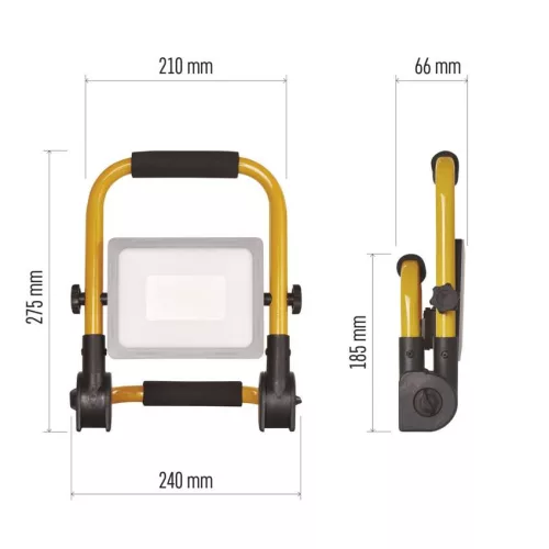 EMOS ZS3332, LED reflektor hordozható ILIO 31W 2800lm IP44 természetes fehér