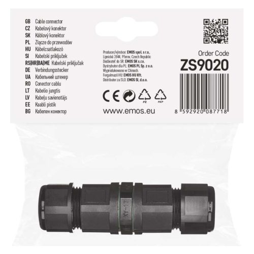 EMOS ZS9020, Kábelcsatlakozó IP68