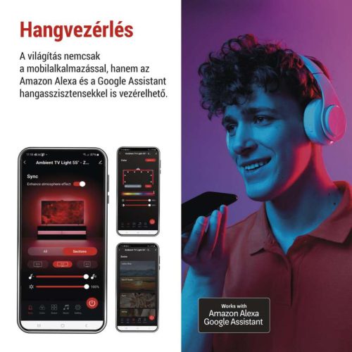 EMOS ZTV55, GoSmart Ambient LED RGB világítás TV-hez 55“ (139 cm)