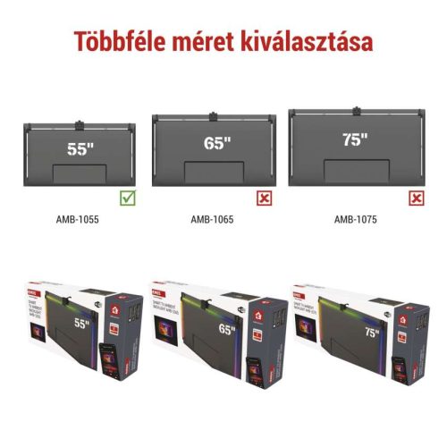 EMOS ZTV55, GoSmart Ambient LED RGB világítás TV-hez 55“ (139 cm)