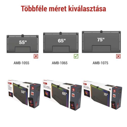 EMOS ZTV65, GoSmart Ambient LED RGB világítás TV-hez 65“ (164 cm)