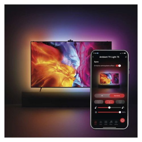EMOS ZTV75, GoSmart Ambient LED RGB világítás TV-hez 75“ (189 cm)