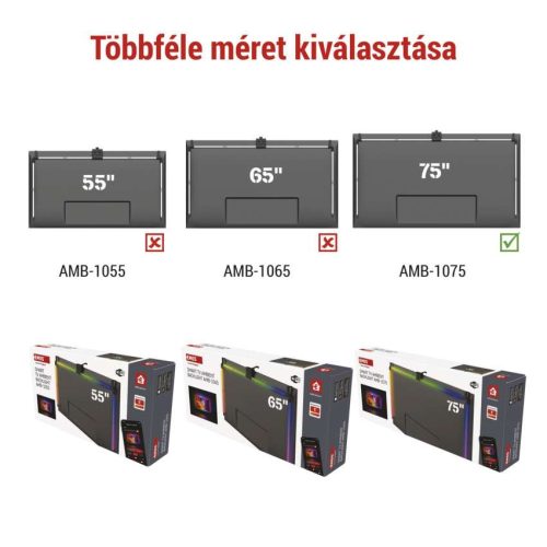 EMOS ZTV75, GoSmart Ambient LED RGB világítás TV-hez 75“ (189 cm)