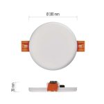 EMOS ZV1122, LED panel VIXXO beépíthető 7.5WW 650lm IP65 term. fehér