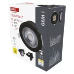 EMOS ZV1161, LED reflektor GERI fekete, kerek, 6,5W CCT