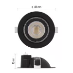 EMOS ZV1161, LED reflektor GERI fekete, kerek, 6,5W CCT