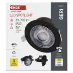 EMOS ZV1161, LED reflektor GERI fekete, kerek, 6,5W CCT