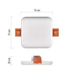 EMOS ZV2112, LED panel VIXXO beépíthető 6W 500lm IP65 term. fehér