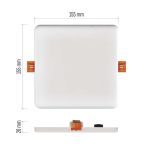 EMOS ZV2142, LED panel VIXXO beépíthető 13.5W 1250lm IP65 természetes fehér