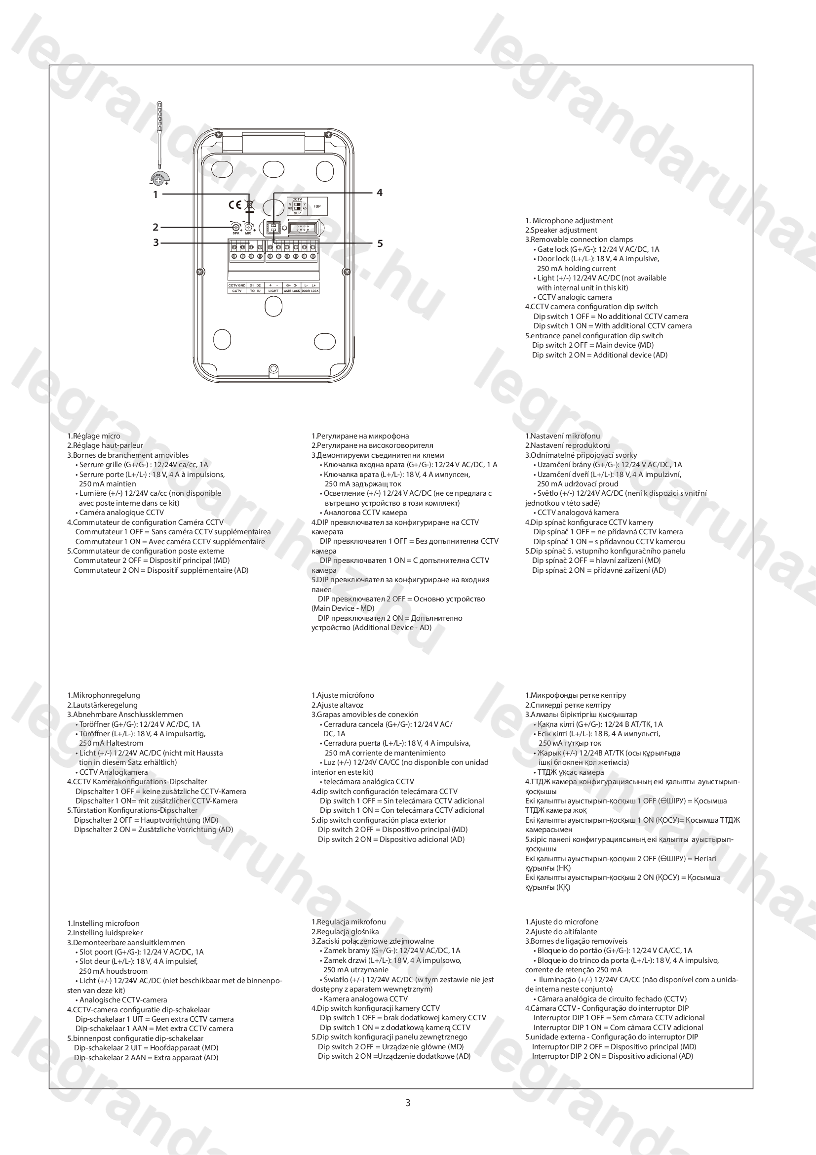 Legrand 369320 kaputelefon beszerelése, bekötése 3