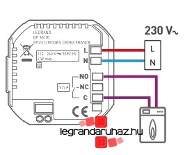 Legrand Smarther2 okos termosztát bekötési módok 01