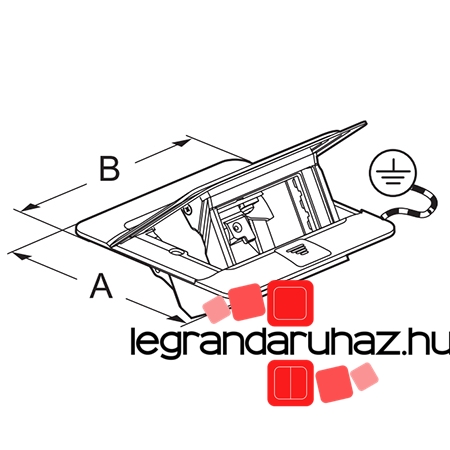 Legrand pop-up padlódoboz méretei