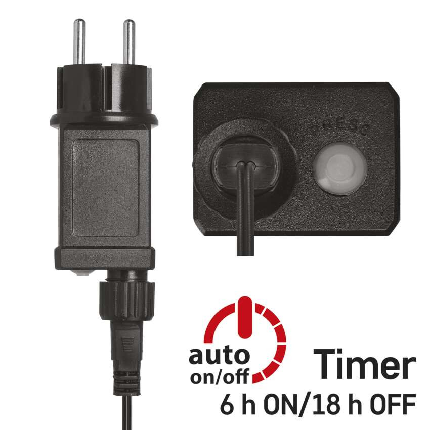 EMOS D3AC04, LED karácsonyi nano fényfüzér, zöld, 7,5 m, kültéri és beltéri, hideg fehér, időzítő – 9. kép