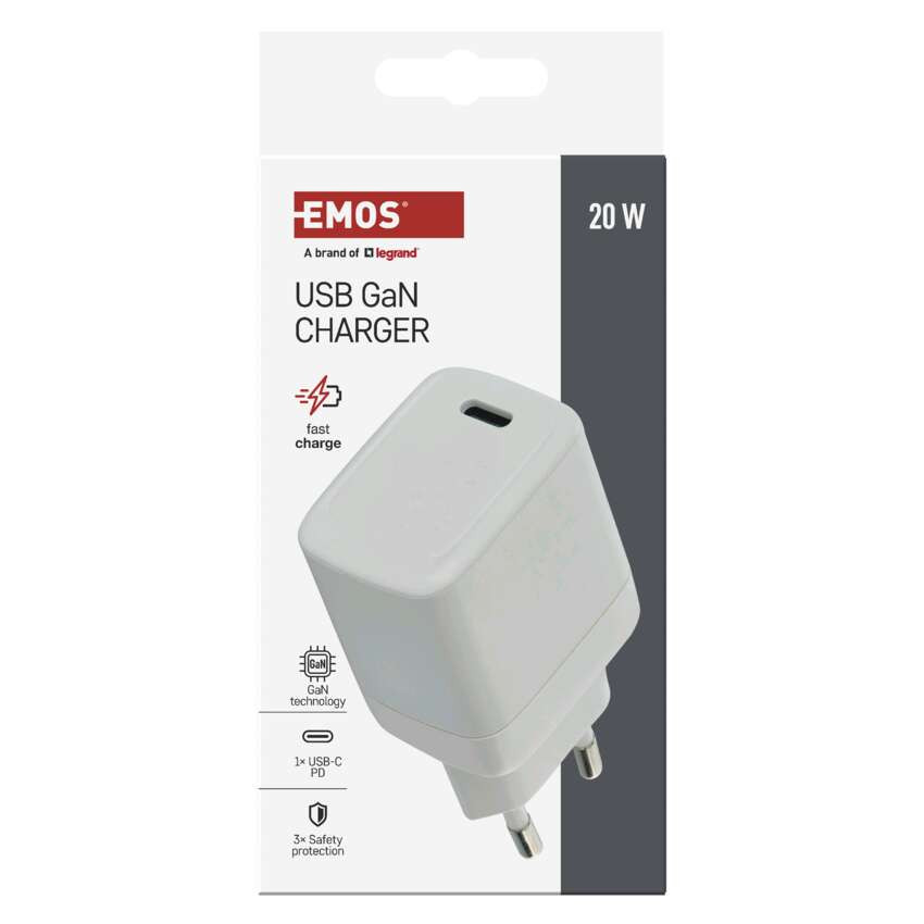 EMOS V01G20, EMOS Univerzális USB töltő GaN PD 20 W max. – 8. kép