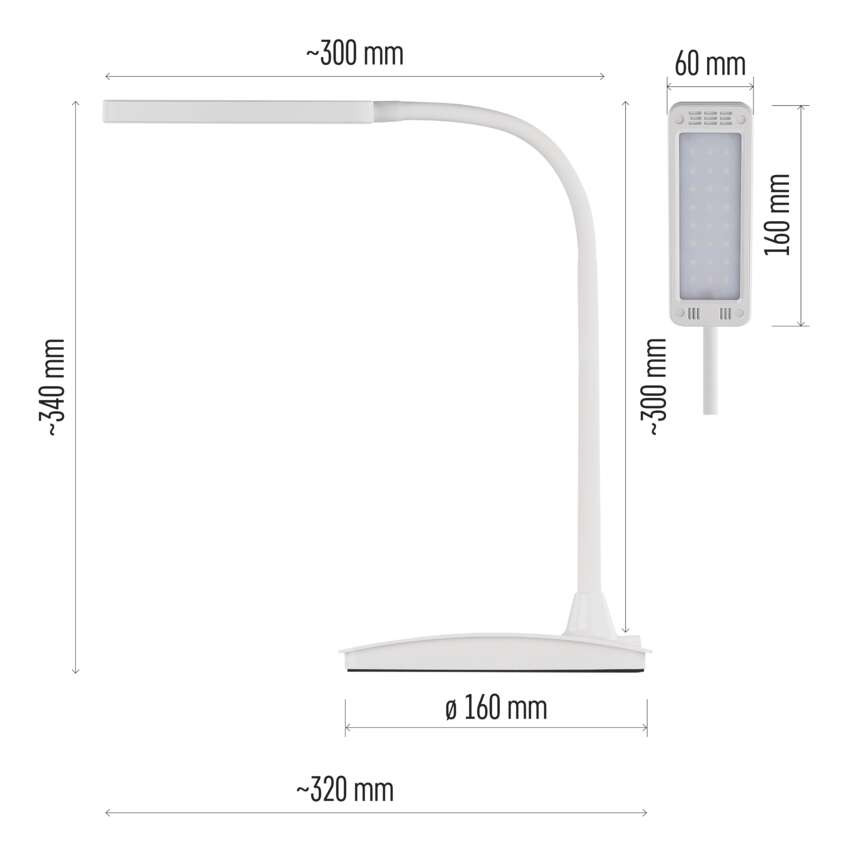 EMOS Z7599W, Eddy LED asztali lámpa, fehér – 2. kép