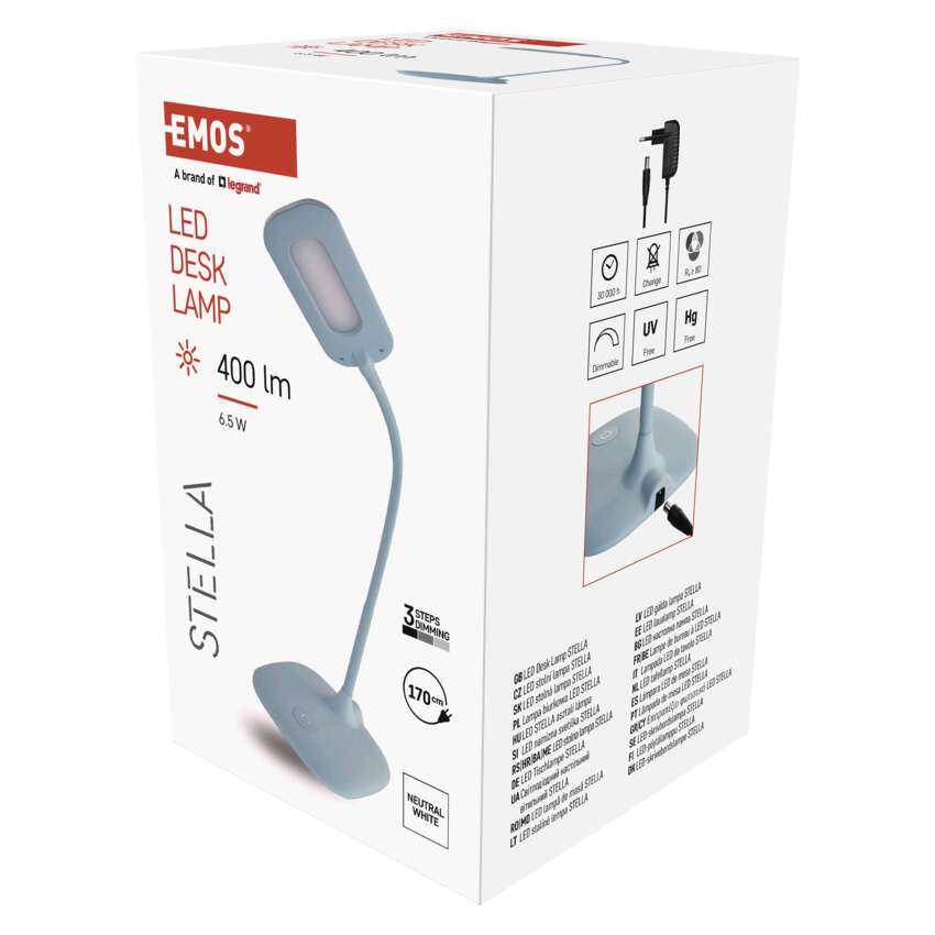 EMOS Z7602BL, Stella LED asztali lámpa, kék – 3. kép