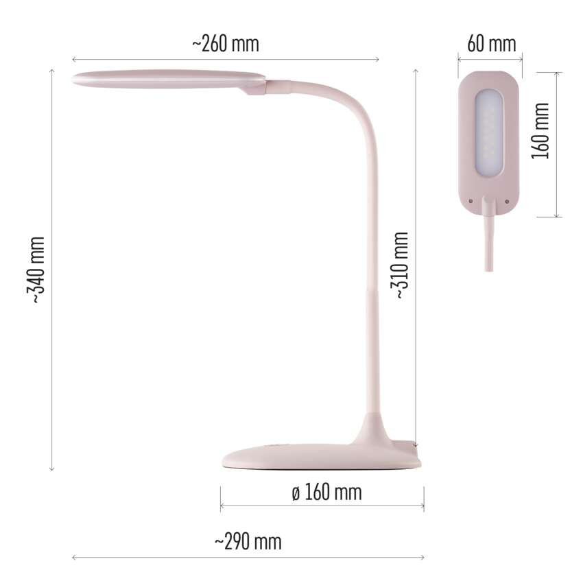 EMOS Z7602P, Stella LED asztali lámpa, rózsaszín – 2. kép