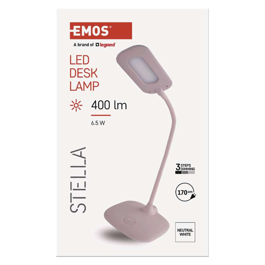 EMOS Z7602P, Stella LED asztali lámpa, rózsaszín – 8. kép