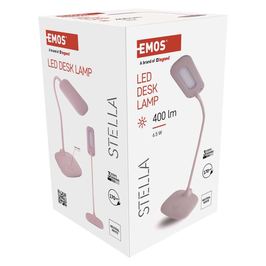 EMOS Z7602P, Stella LED asztali lámpa, rózsaszín – 9. kép