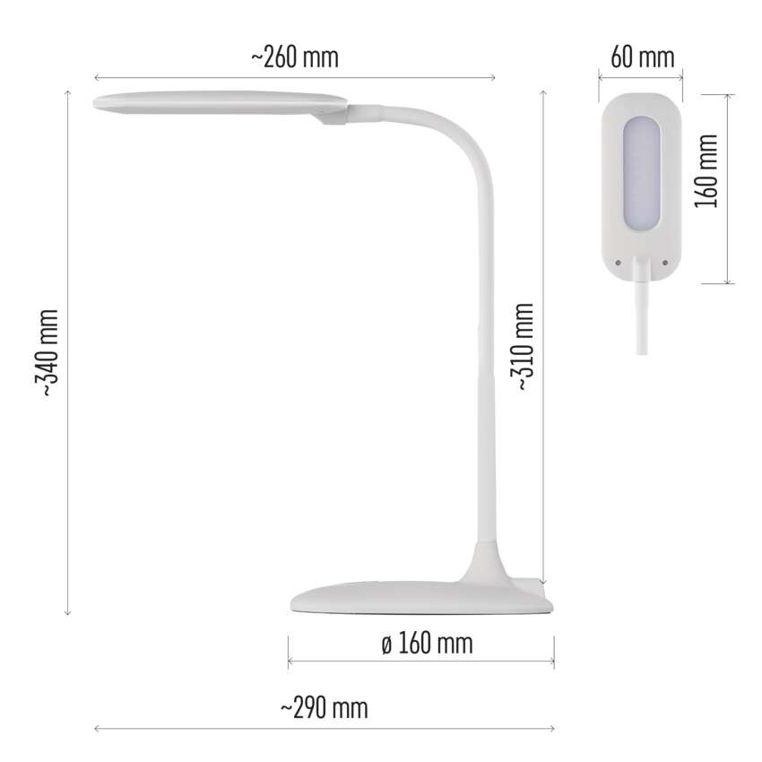 EMOS Z7602W, Stella LED asztali lámpa, fehér – 2. kép