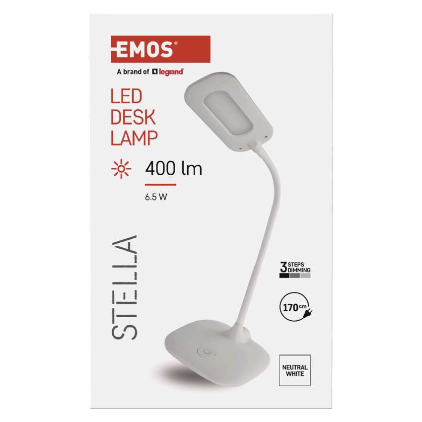 EMOS Z7602W, Stella LED asztali lámpa, fehér – 8. kép