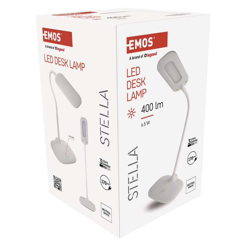 EMOS Z7602W, Stella LED asztali lámpa, fehér – 9. kép