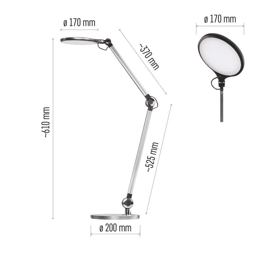 EMOS Z7615, Karen LED asztali lámpa, fekete – 2. kép