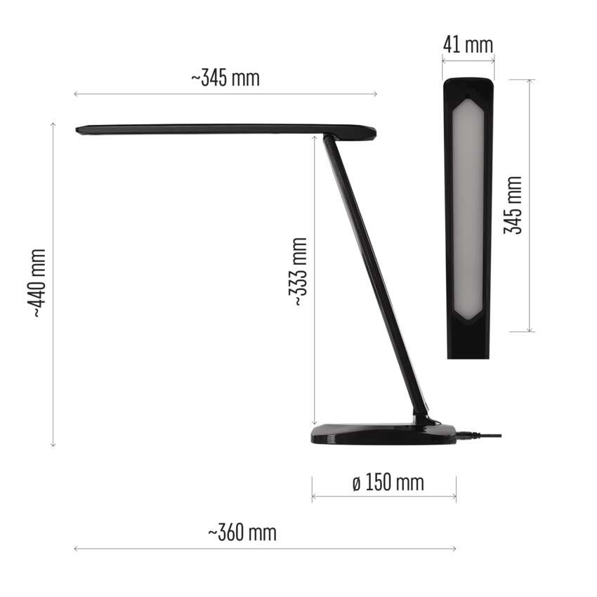 EMOS Z7619B, Chase LED asztali lámpa, fekete – 2. kép