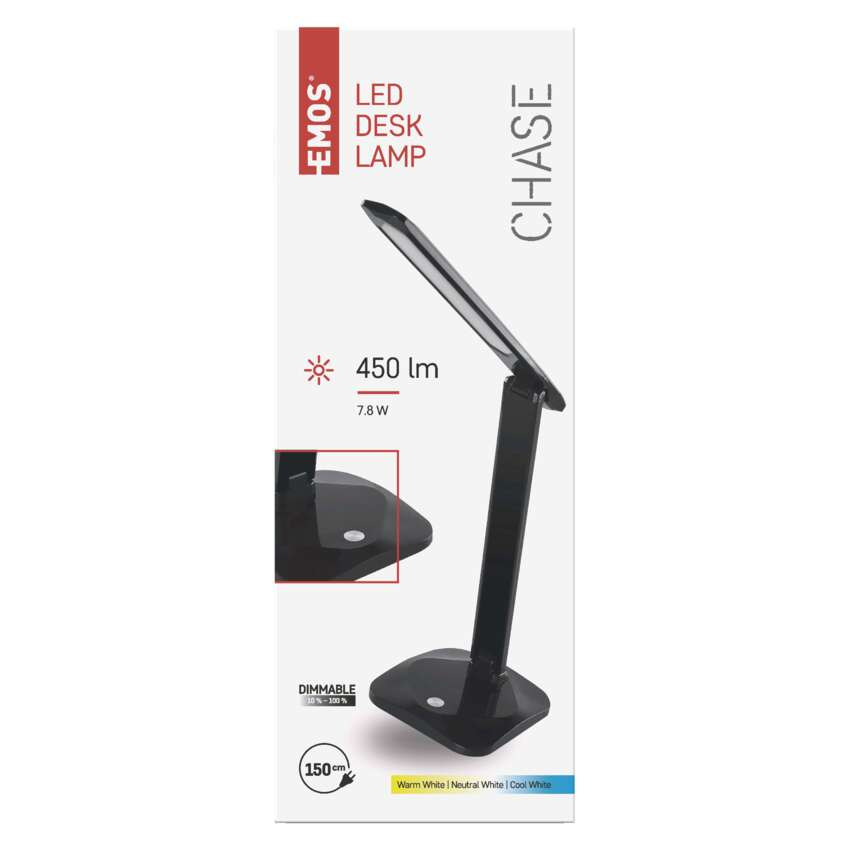 EMOS Z7619B, Chase LED asztali lámpa, fekete – 9. kép