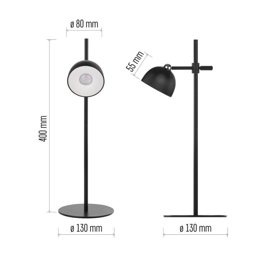 EMOS Z7635B, Sophie LED asztali lámpa, újratölthető, fekete – 3. kép