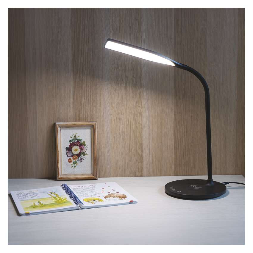 EMOS Z7637B, Oscar LED asztali lámpa, fekete – 1. kép