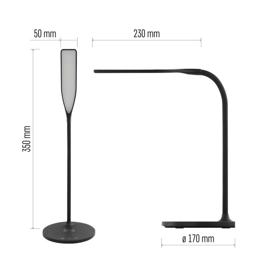 EMOS Z7637B, Oscar LED asztali lámpa, fekete – 3. kép