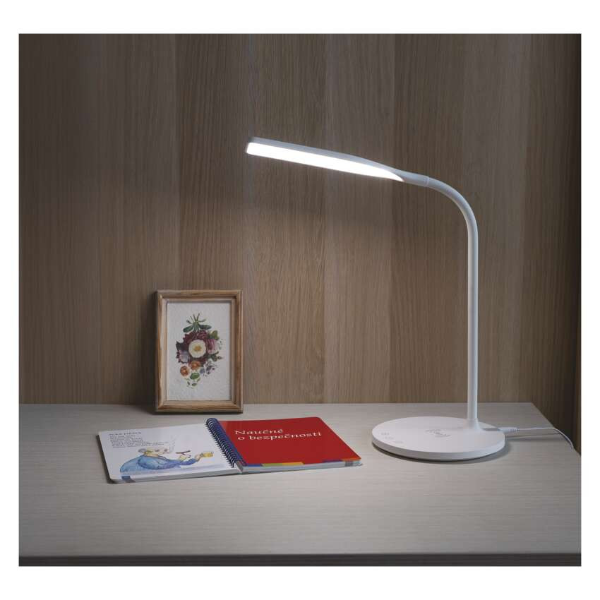 EMOS Z7637W, Oscar LED asztali lámpa, fehér – 1. kép