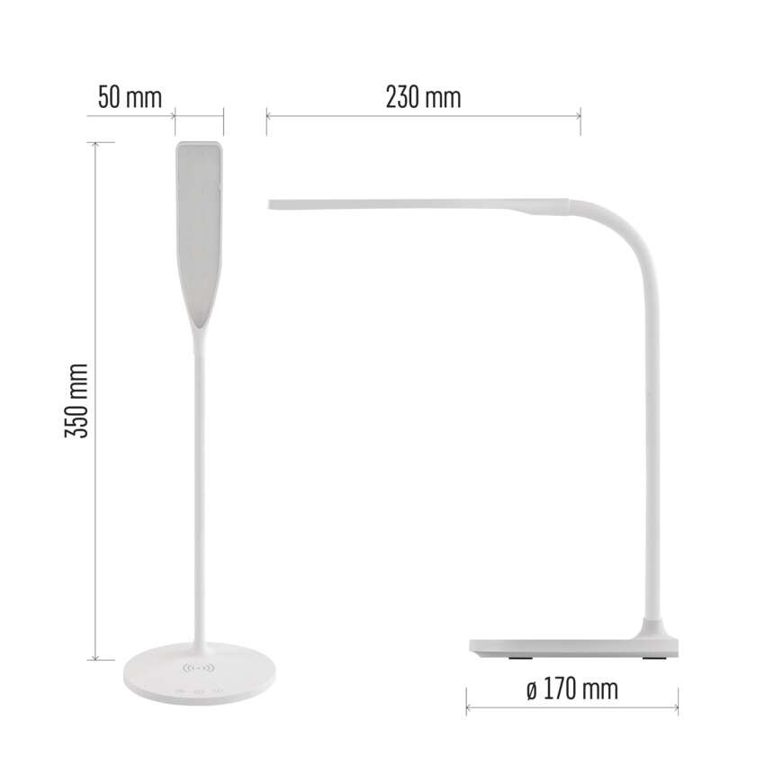EMOS Z7637W, Oscar LED asztali lámpa, fehér – 3. kép