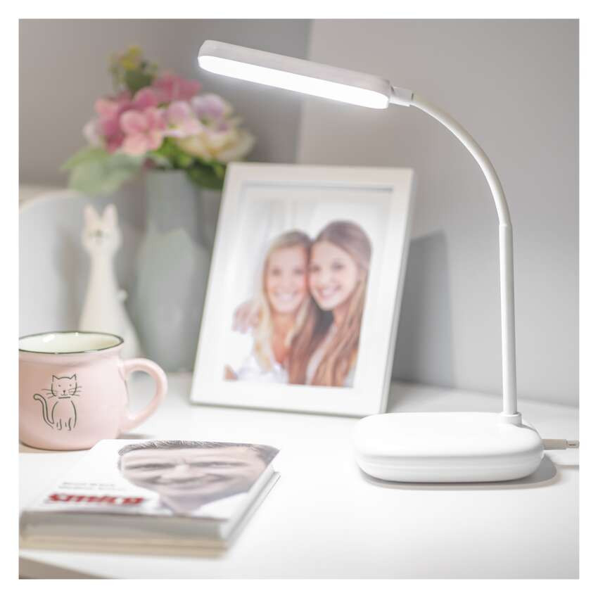 EMOS Z7638W, Molly LED asztali lámpa, fehér – 1. kép