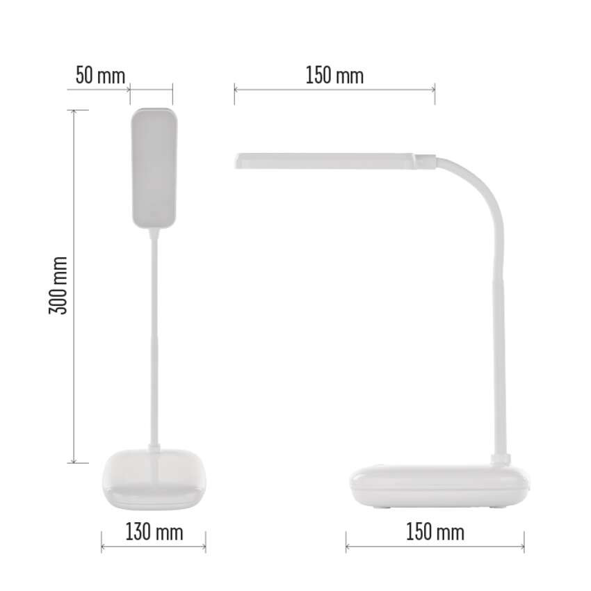 EMOS Z7638W, Molly LED asztali lámpa, fehér – 3. kép