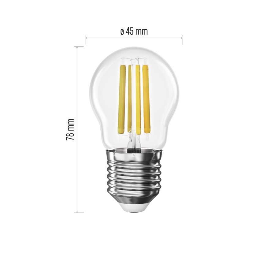 EMOS ZF6D42, LED izzó Filament Mini Globe / E27 / 5,9 W (60 W) / 806 lm / Meleg fehér – 1. kép
