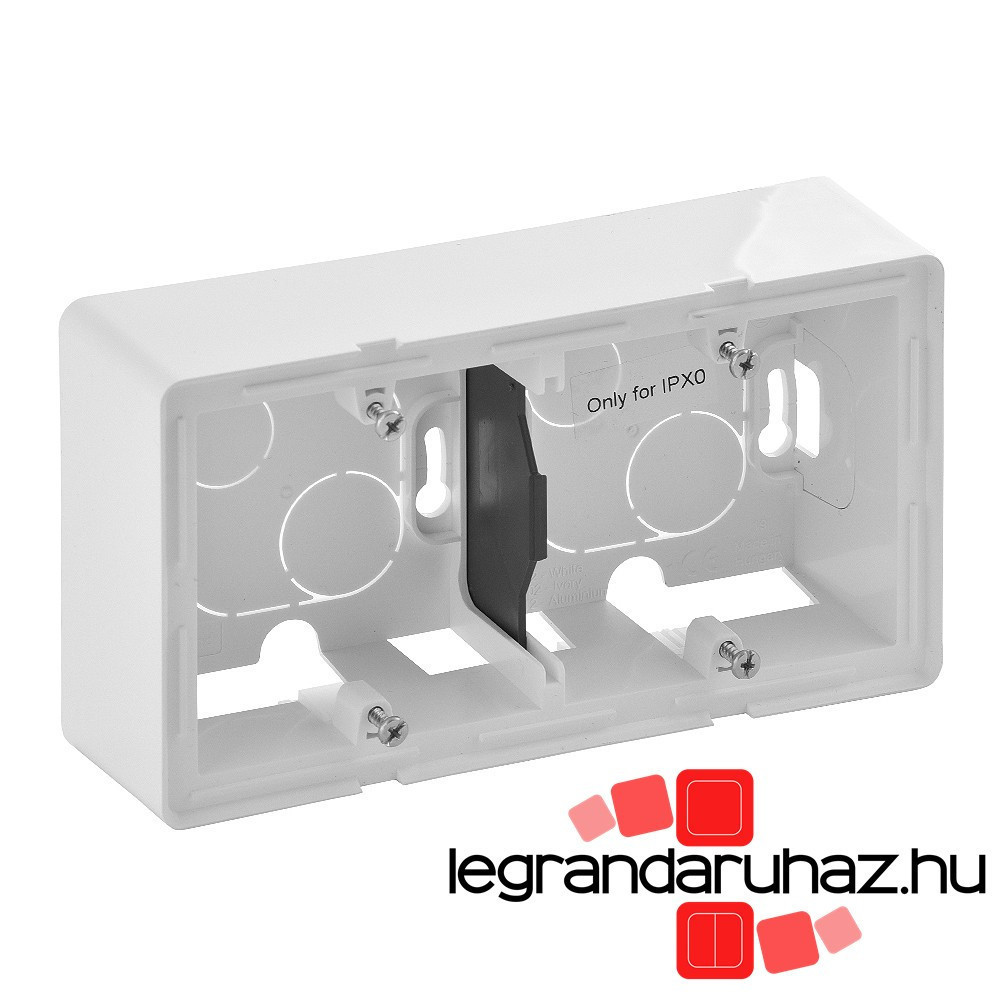Legrand Valena Life kiemelődoboz, kettős fehér, Legrand 754192